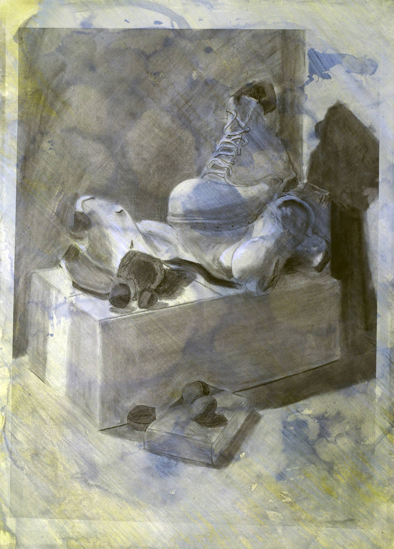 charcoal still life